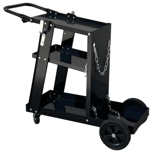 Carro porta máquinas de soldar WelTec con capacidad para cilindro de gas y accesorios