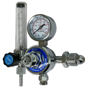 Regulador de flujo para argón y mezcla WelTec ZR-68A con conexión CGA580